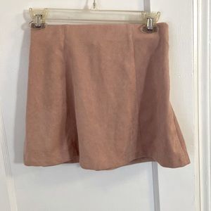 Brandy Melville pink faux suede skirt